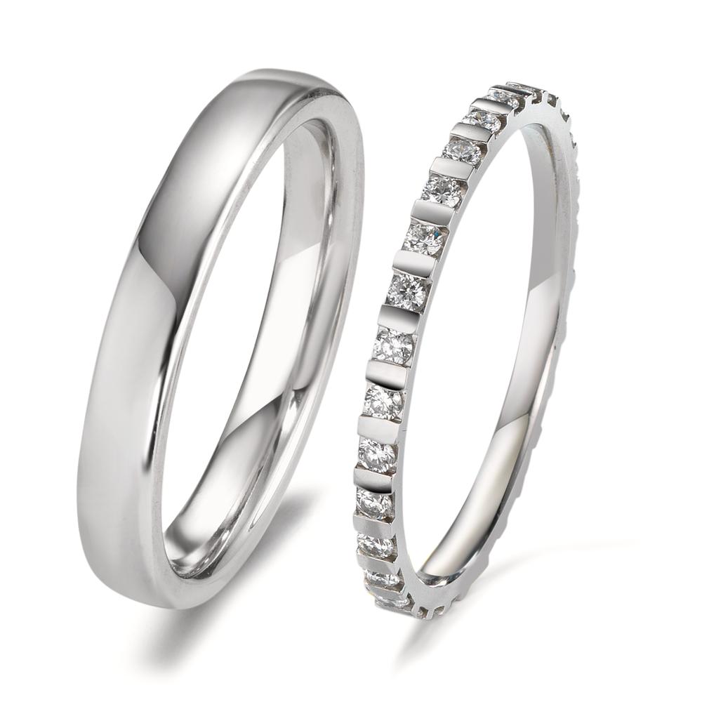 Ring set 950 Platina Diamant