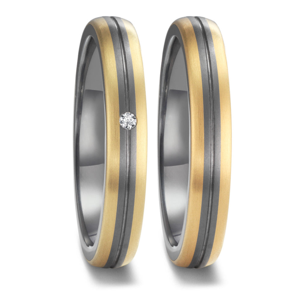 Partnerring 999 Tantaal, 750/18K geel goud