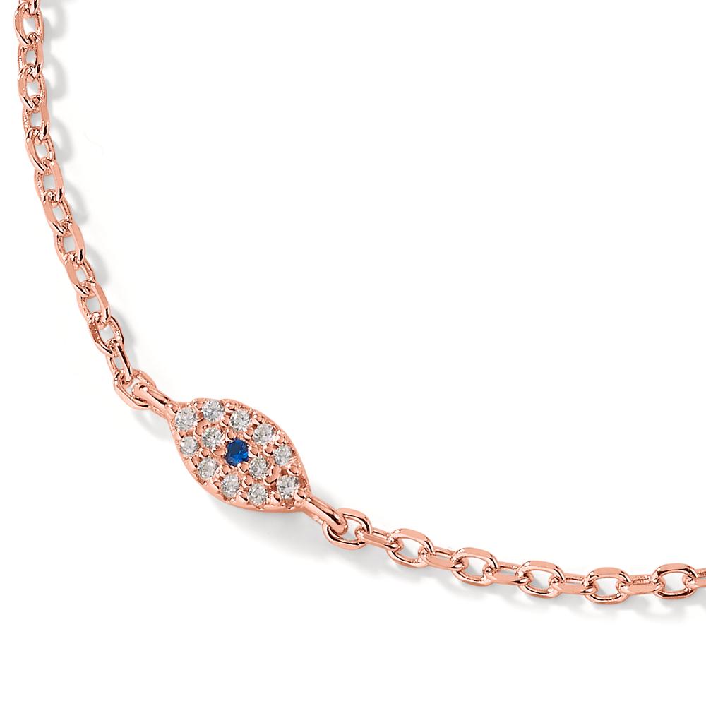 Armband Zilver Zirkonia Rosé Verguld 16-19 cm