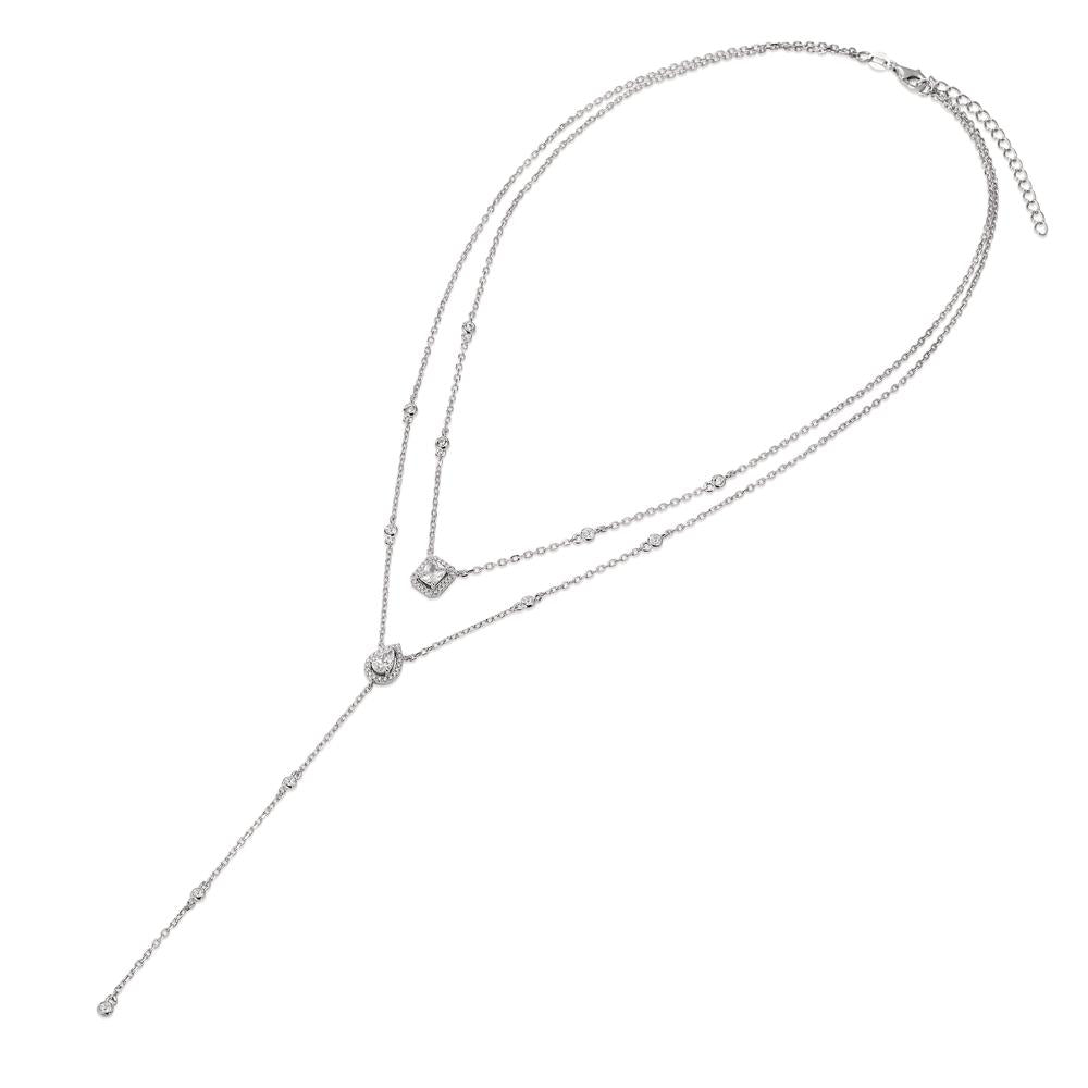 Collier Zilver Zirkonia Gerhodineerd 40-45 cm