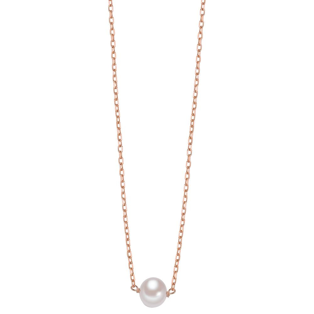 Collier Zilver Rosé Verguld zoetwater Parel 40-45 cm