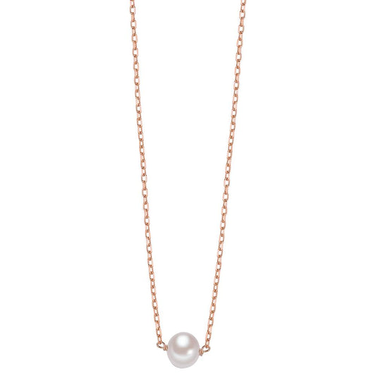 Collier Zilver Rosé Verguld zoetwater Parel 40-45 cm