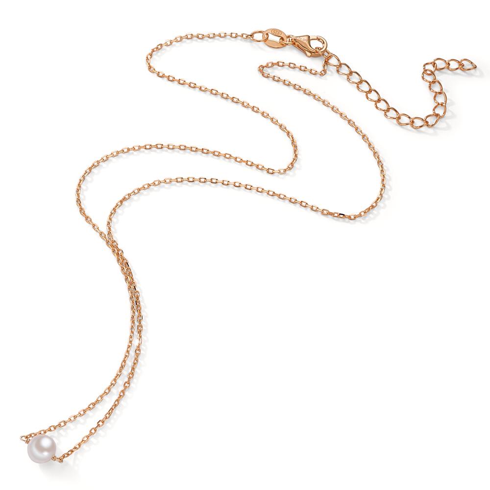 Collier Zilver Rosé Verguld zoetwater Parel 40-45 cm