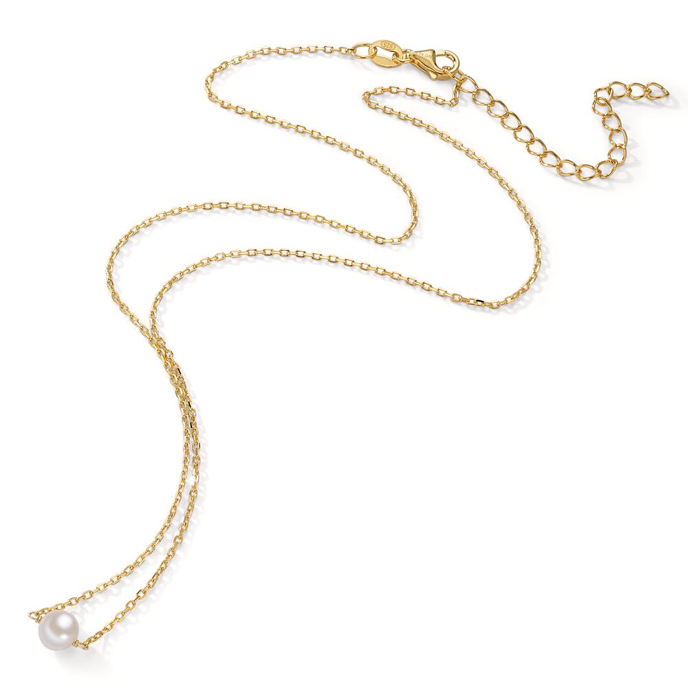 Collier Zilver Geel Verguld zoetwater Parel 40-45 cm