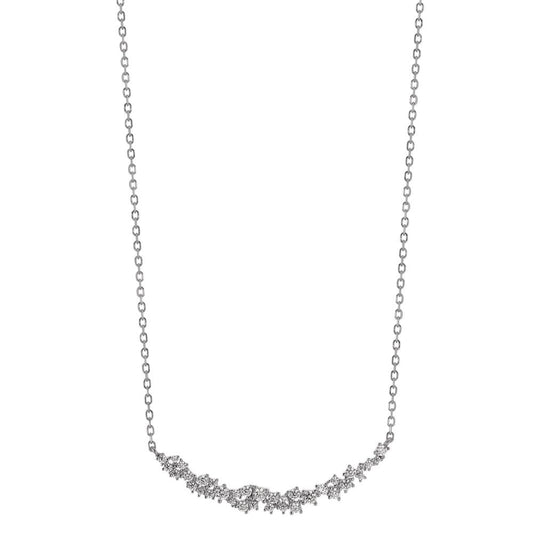 Collier Zilver Zirkonia 35 Steen Gerhodineerd 40-45 cm