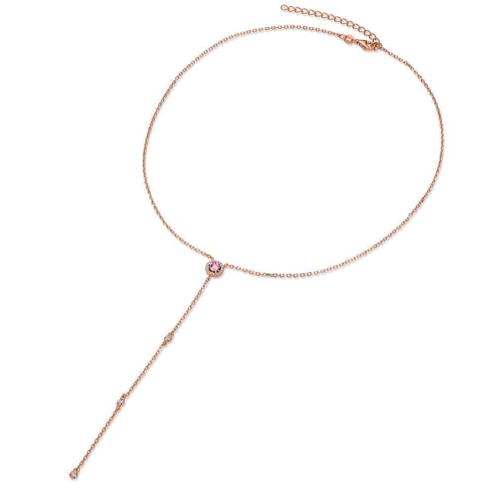 Collier Zilver Zirkonia Rosé Verguld 40-45 cm