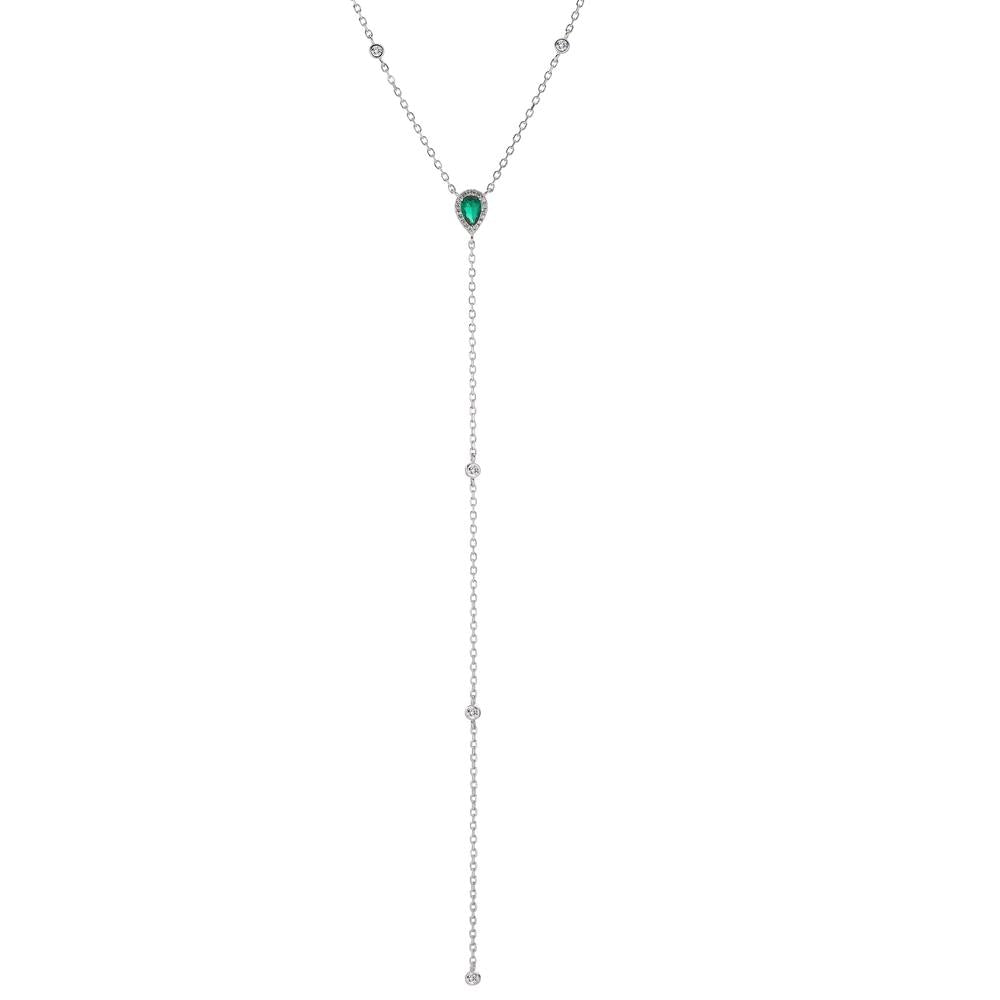 Collier Zilver Zirkonia Gerhodineerd 40-45 cm