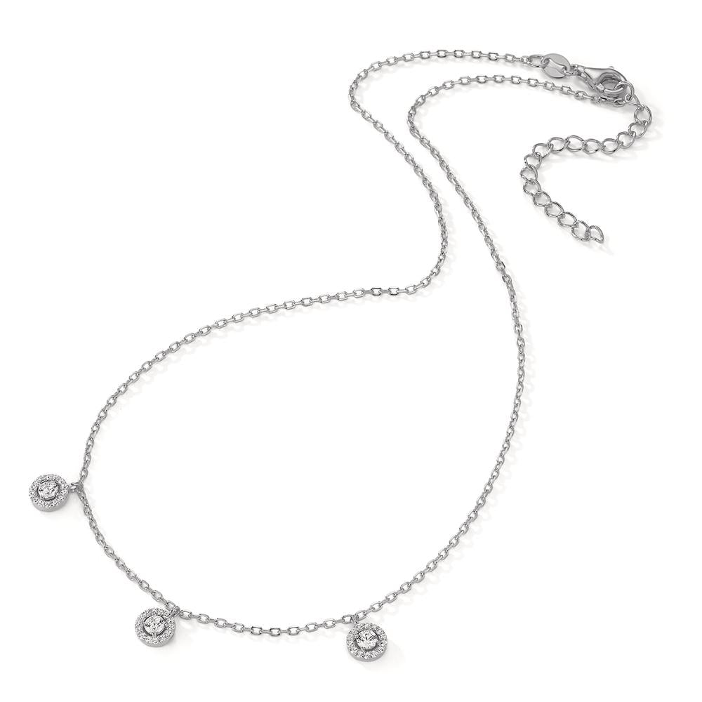 Collier Zilver Zirkonia Gerhodineerd 36-41 cm