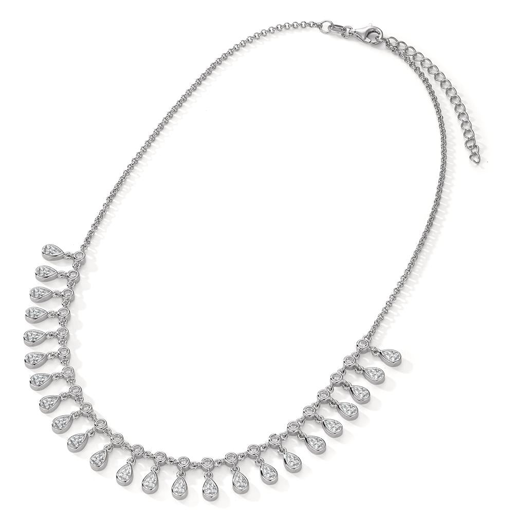 Collier Zilver Zirkonia Gerhodineerd 36-41 cm