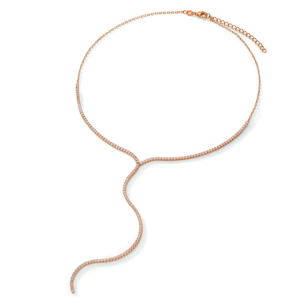 Collier Zilver Zirkonia Rosé Verguld 38-43 cm