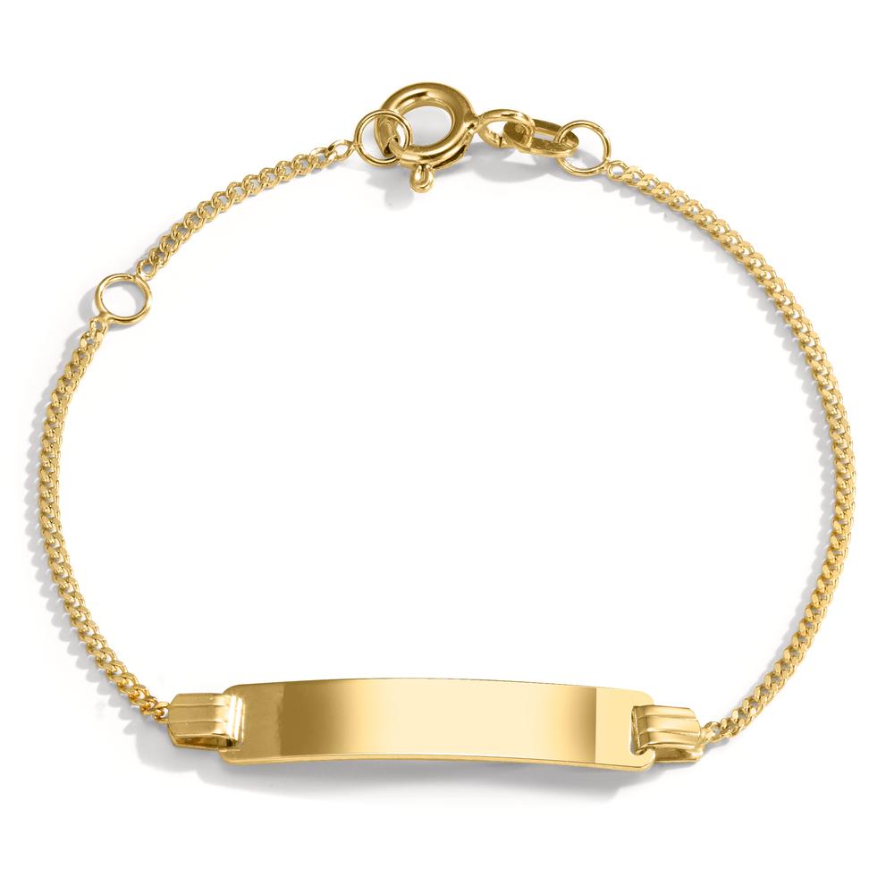 Graveer armband 585/14 krt geel goud 12-14 cm