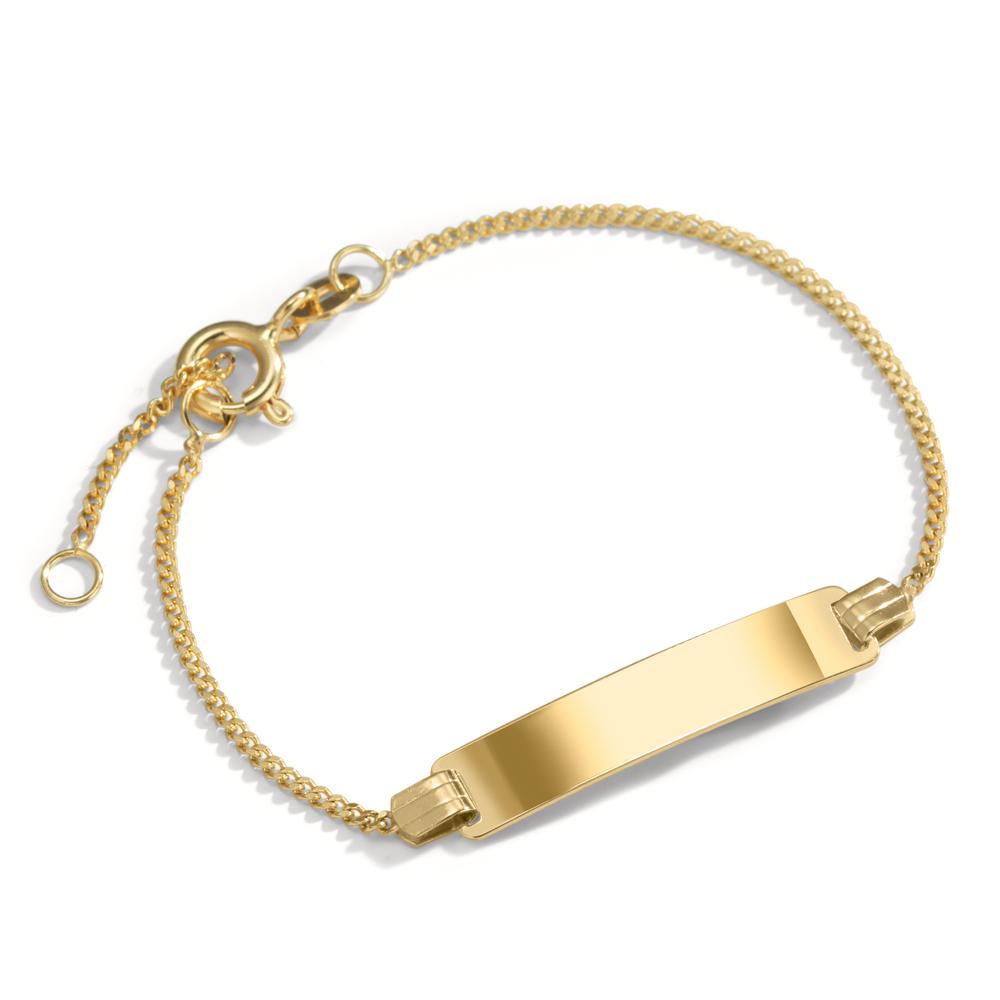 Graveer armband 585/14 krt geel goud 12-14 cm