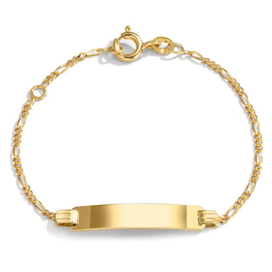 Graveer armband 585/14 krt geel goud 12-14 cm