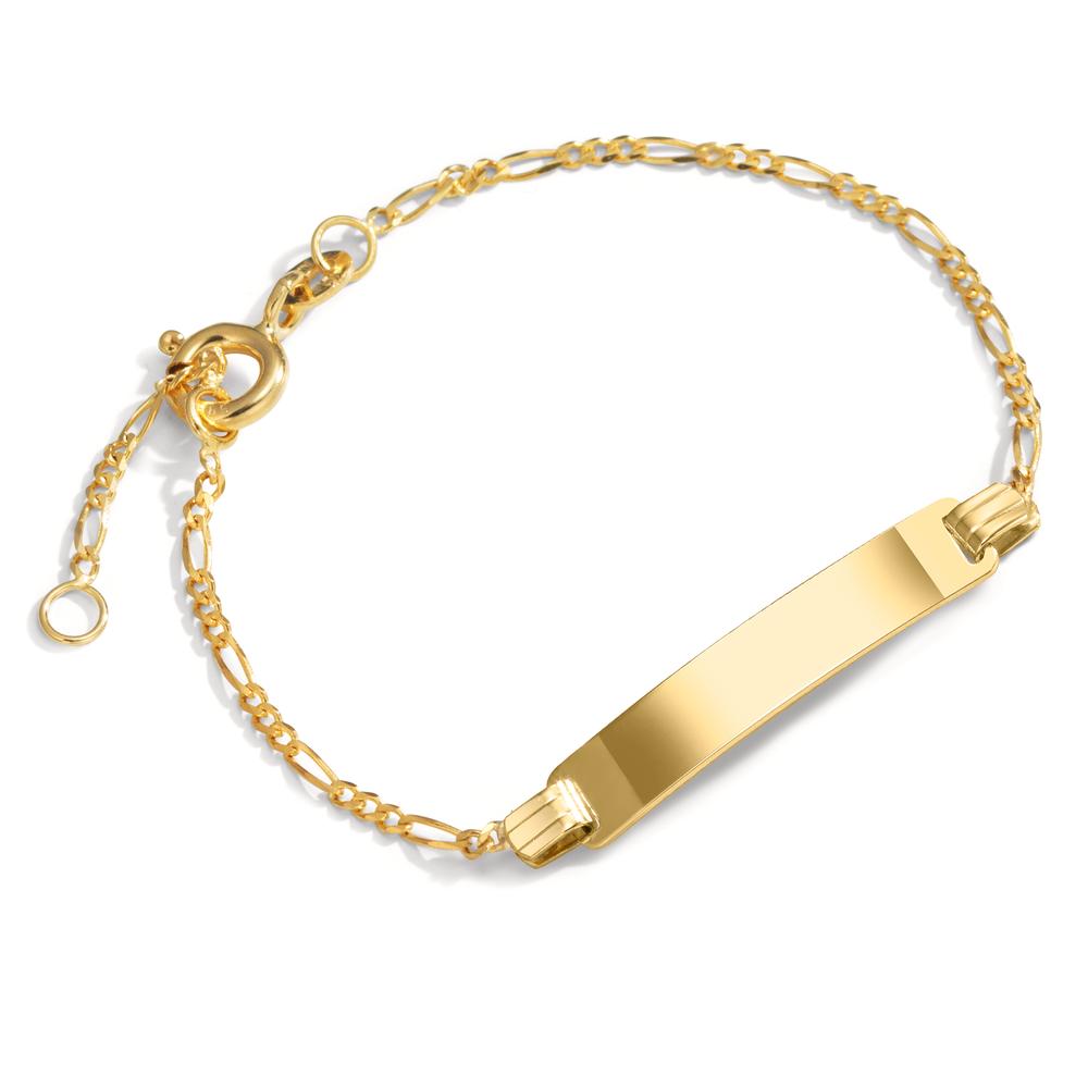 Graveer armband 585/14 krt geel goud 12-14 cm