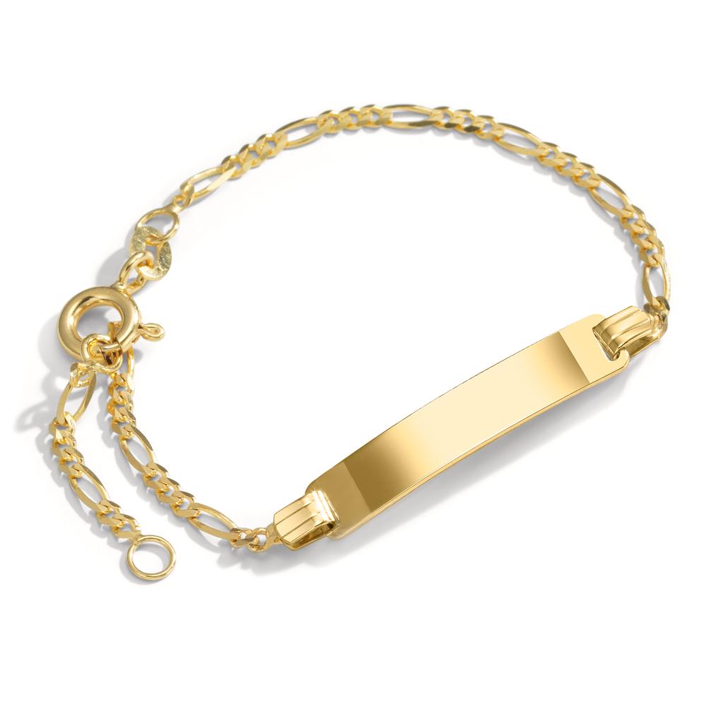 Graveer armband 585/14 krt geel goud 12-14 cm