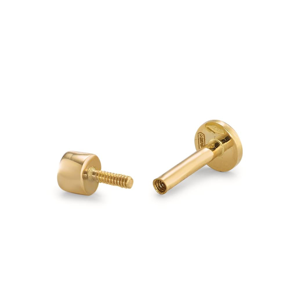 Piercing 750/18 krt geel goud Zirkonia Ø3 mm