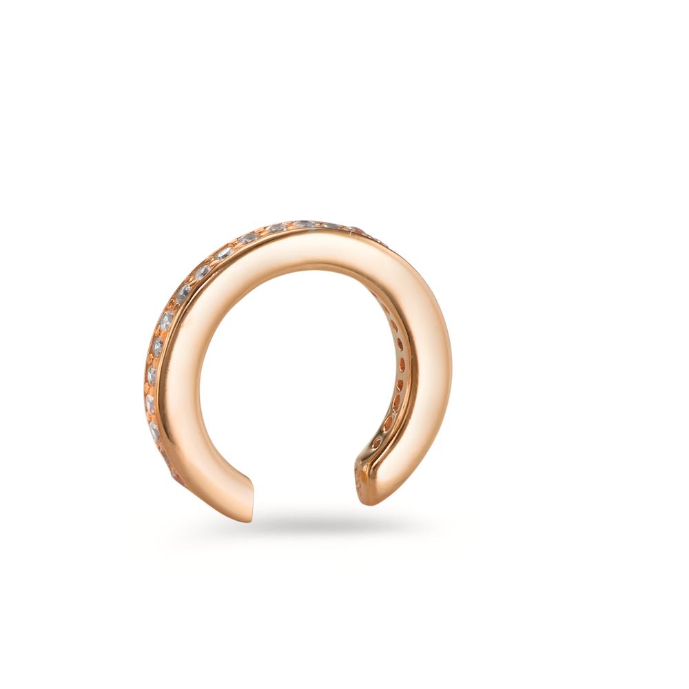 Oorclip Zilver Zirkonia Rosé Verguld Ø12 mm