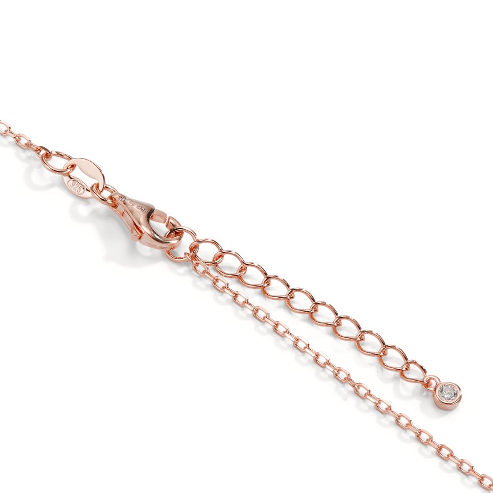 Collier Zilver Zirkonia kleurrijk Rosé Verguld 42-45 cm Ø14 mm