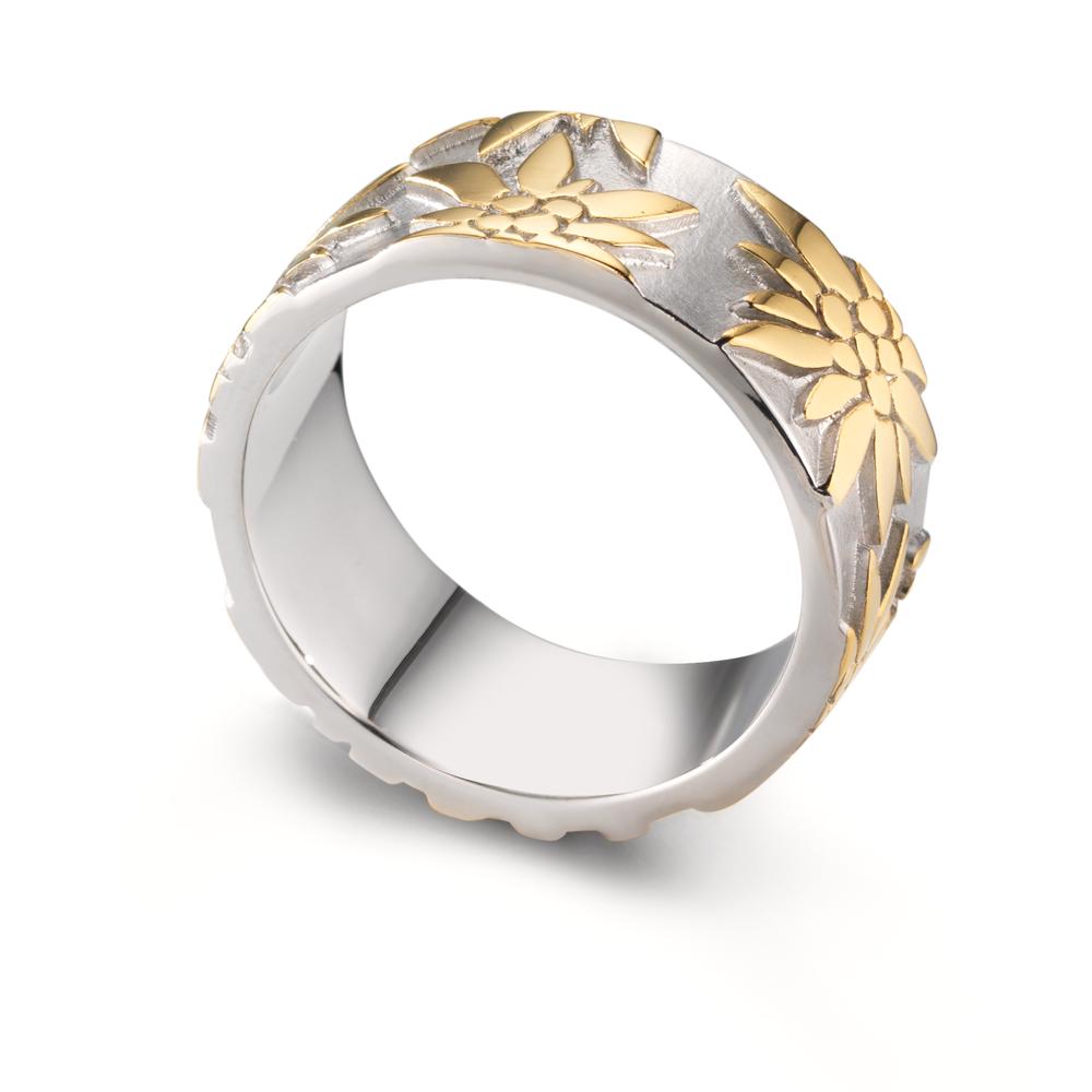 Ring Zilver bi-color Gerhodineerd Edelweiss