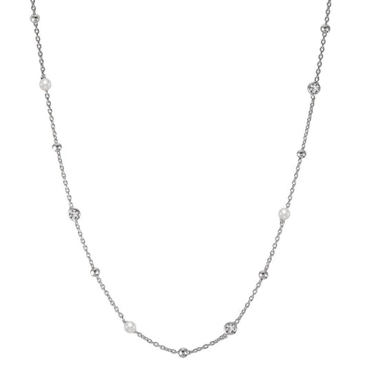 Collier Zilver Zirkonia 3 Steen Gerhodineerd 40-44 cm