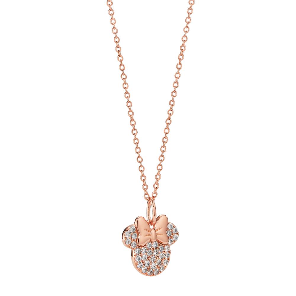 Collier Zilver Zirkonia wit Rosé Verguld 35-40 cm