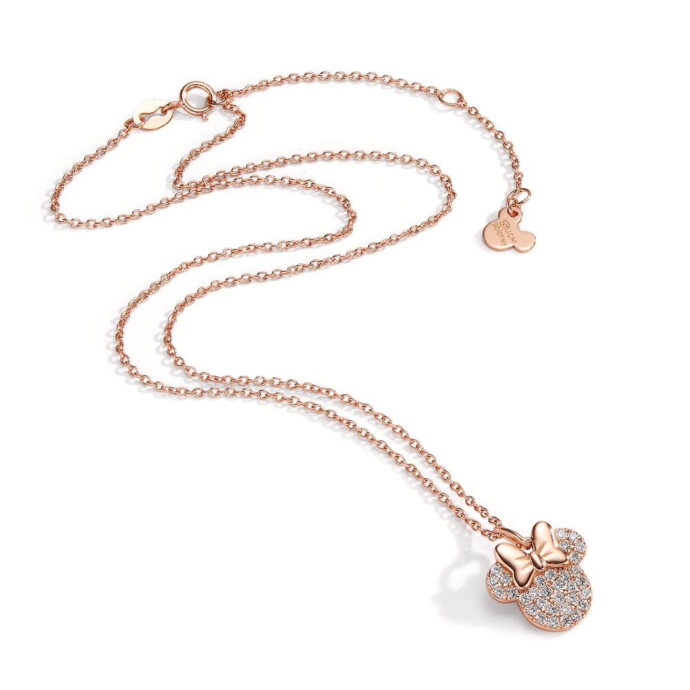 Collier Zilver Zirkonia wit Rosé Verguld 35-40 cm