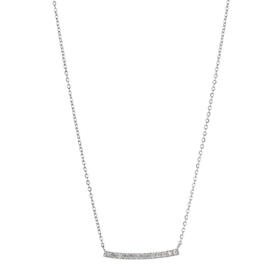 Collier 750/18K witgoud Diamant 0.06 ct, 13 Steen, w-si 40-42 cm