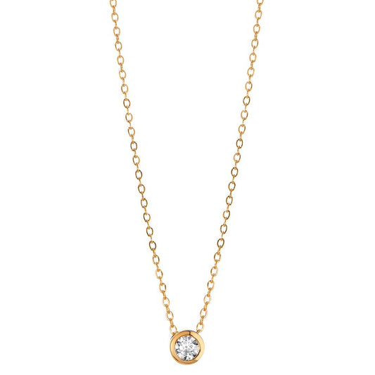 Collier 750/18K geel goud Diamant 0.05 ct, w-si 40-42 cm