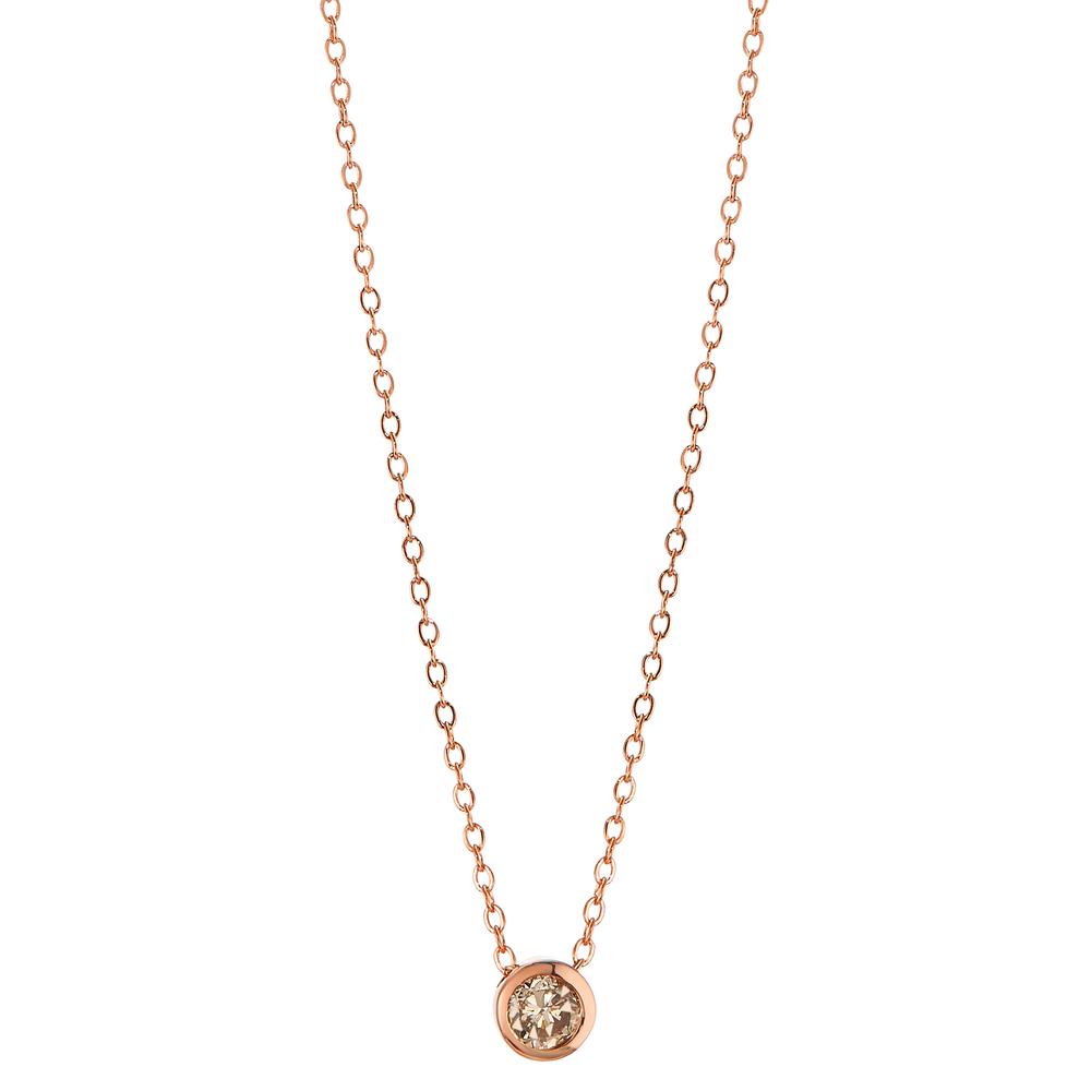 Collier 750/18K rood goud Diamant cognac, 0.05 ct 40-42 cm