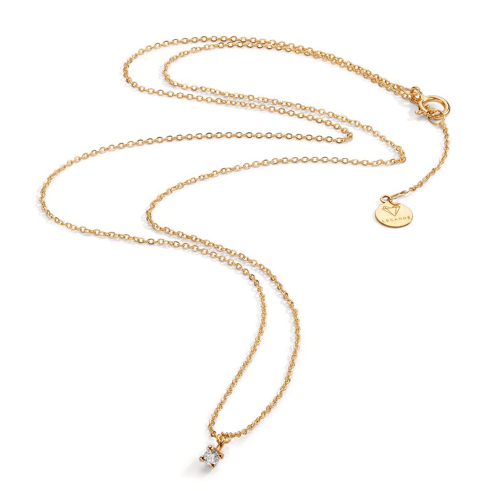 Collier 750/18K geel goud Diamant 0.03 ct, w-si 40-42 cm