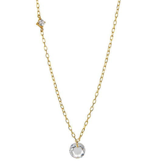 Collier 750/18K geel goud Topaas 2 Steen 40-42 cm