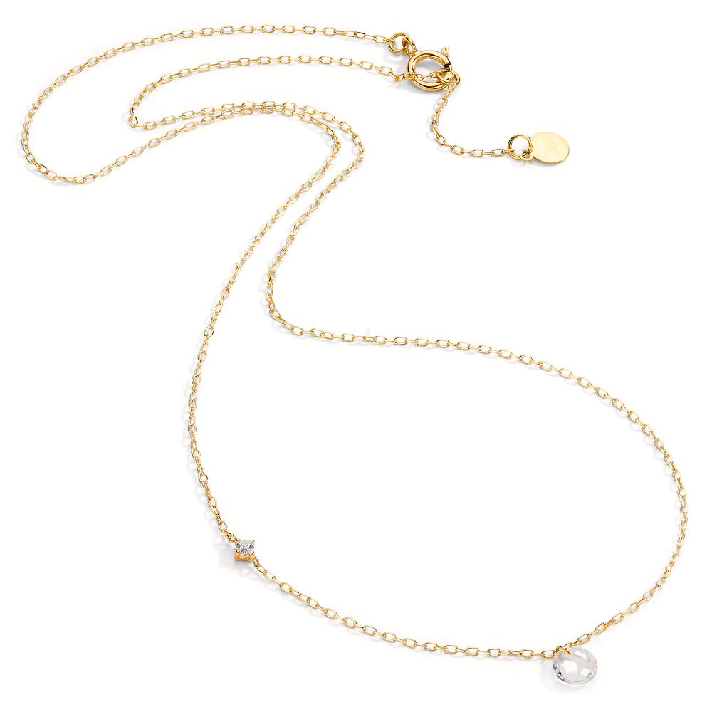 Collier 750/18K geel goud Topaas 2 Steen 40-42 cm