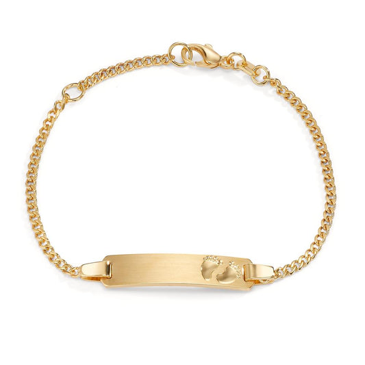 Graveer armband 375/9 krt geel goud Voeten 12-14 cm