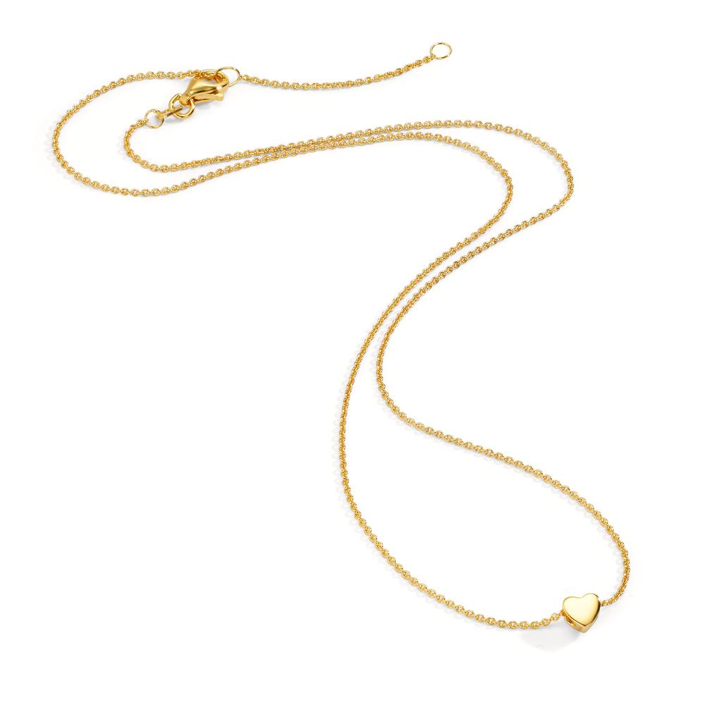 Collier 375/9K geel goud Hart 42-45 cm Ø5 mm