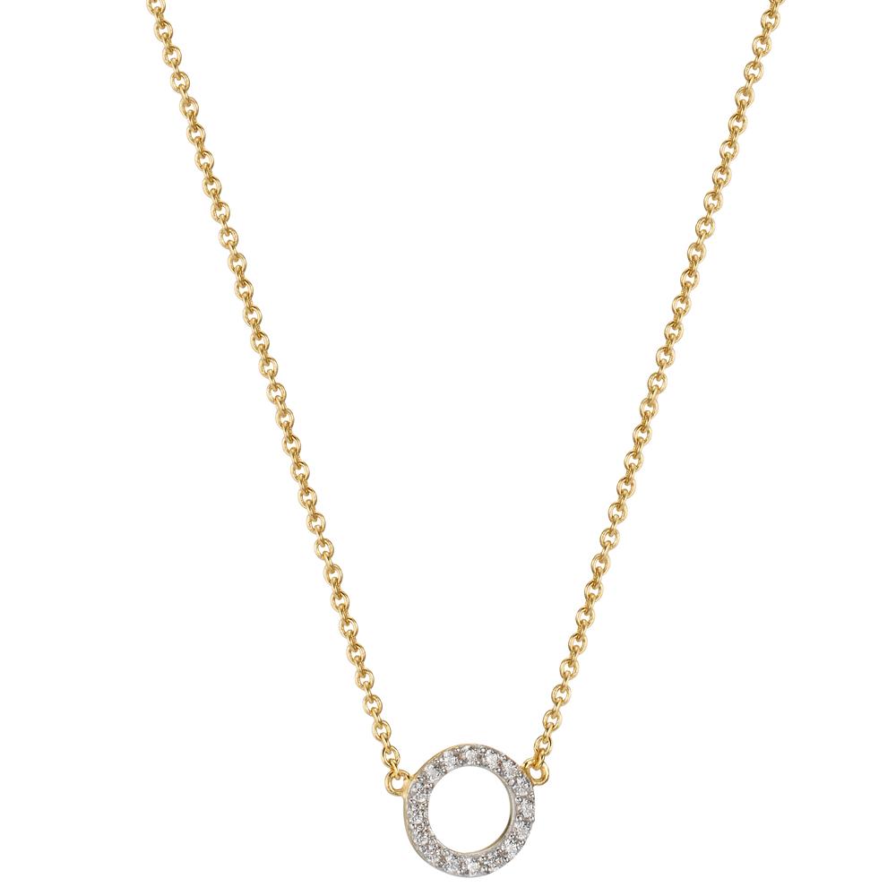 Collier 375/9K geel goud Zirkonia 42-45 cm