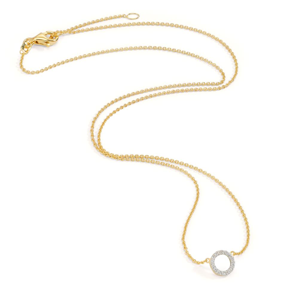 Collier 375/9K geel goud Zirkonia 42-45 cm