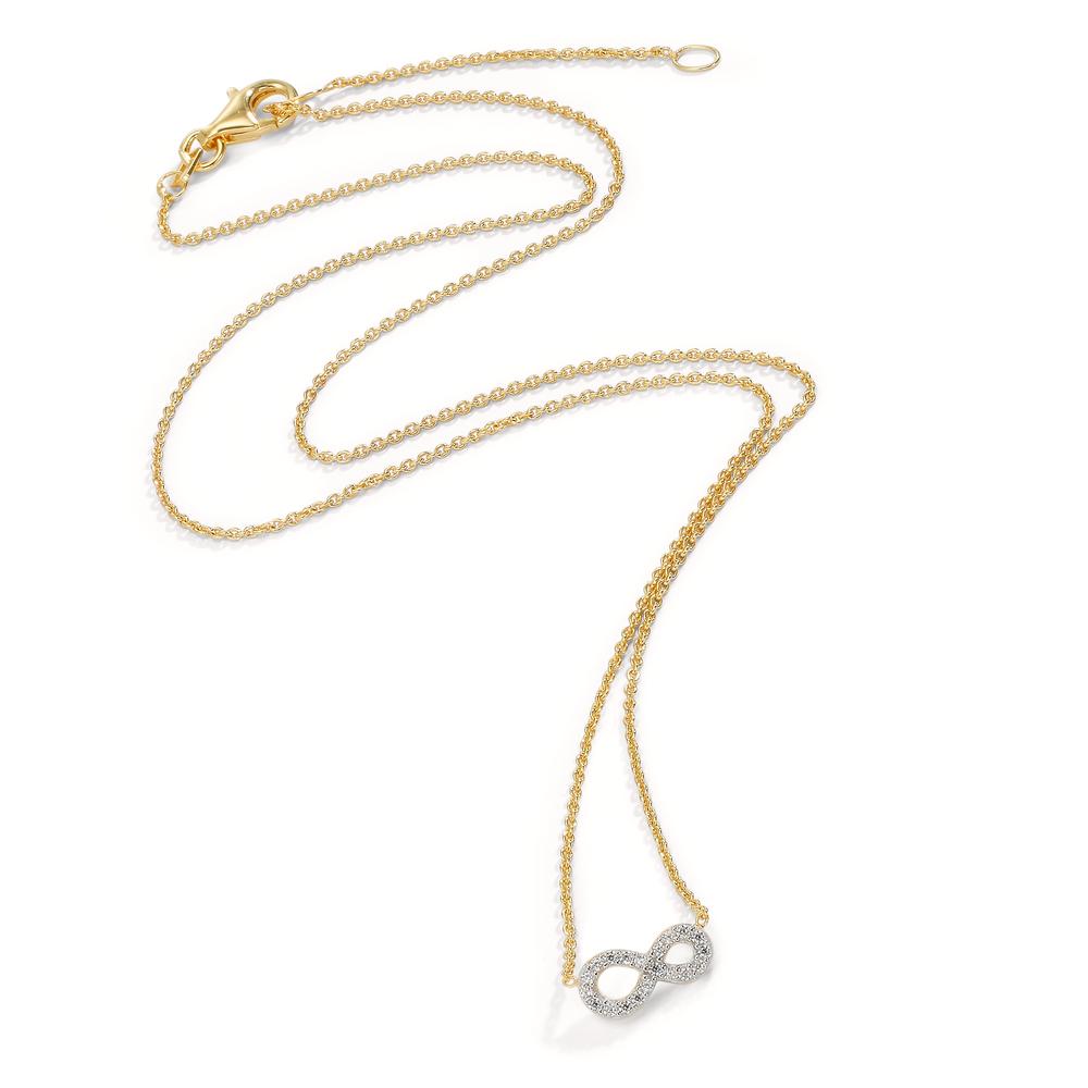 Collier 375/9 krt geel goud Zirkonia Oneindigheid 42-45 cm