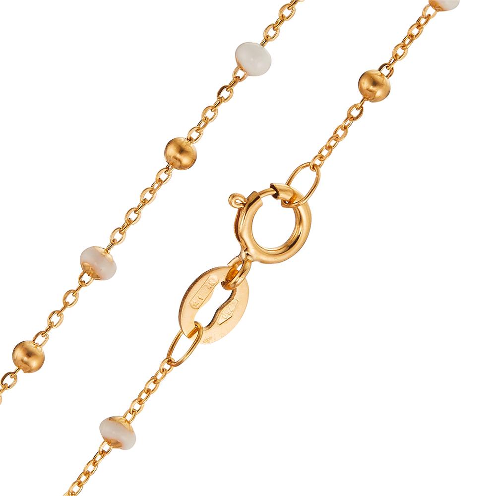 Collier 750/18K geel goud Geëmailleerd 42 cm