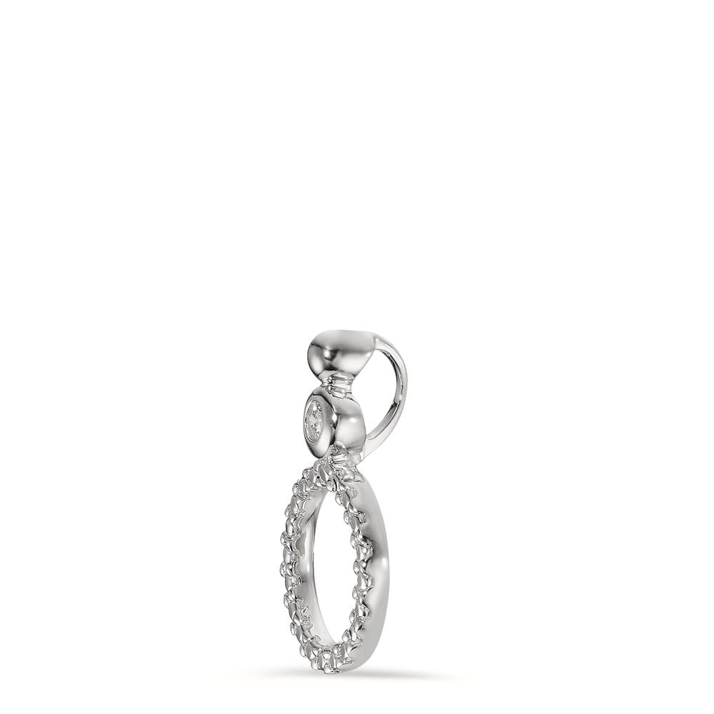 Hanger 750/18K krt witgoud Diamant 0.02 ct, p1