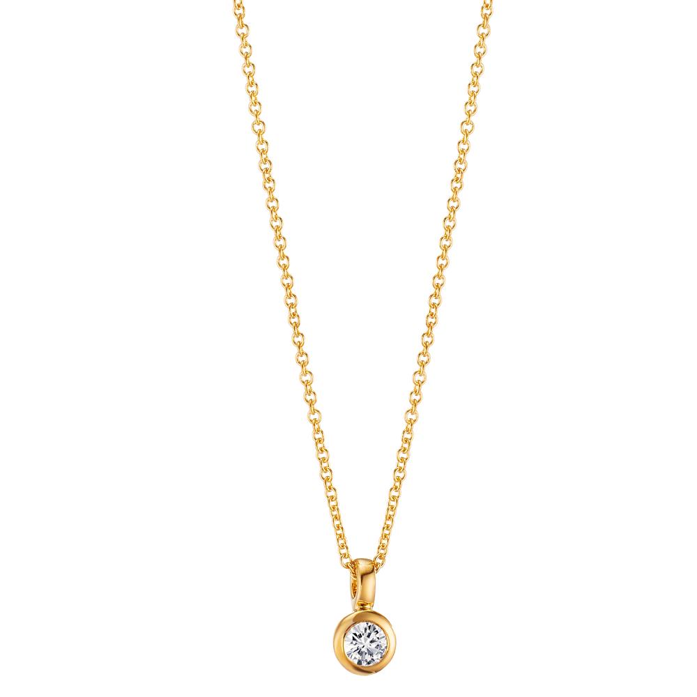 Collier 750/18K geel goud Diamant 0.05 ct, w-si 40-42 cm