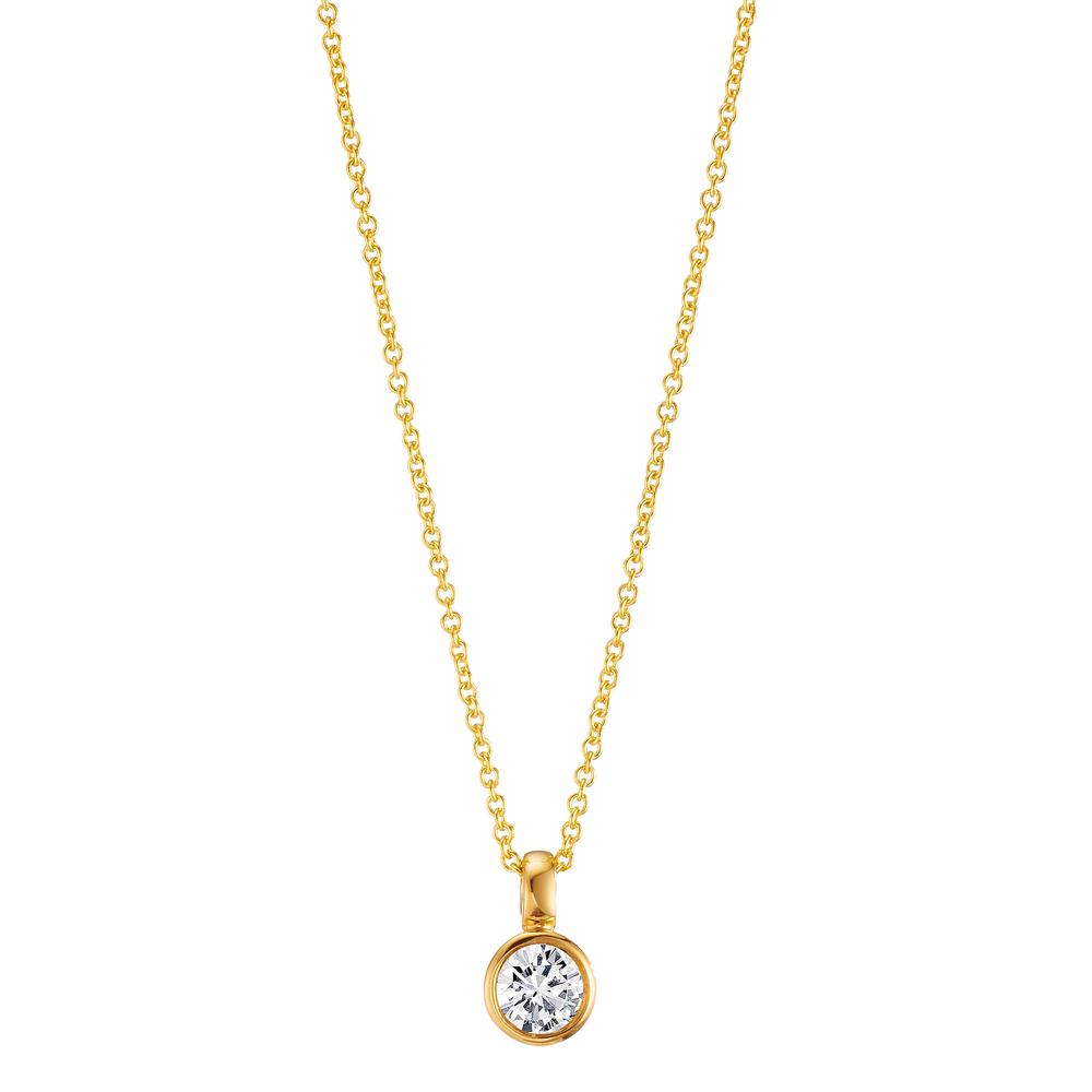 Collier 750/18K geel goud Diamant 0.10 ct, w-si 40-42 cm