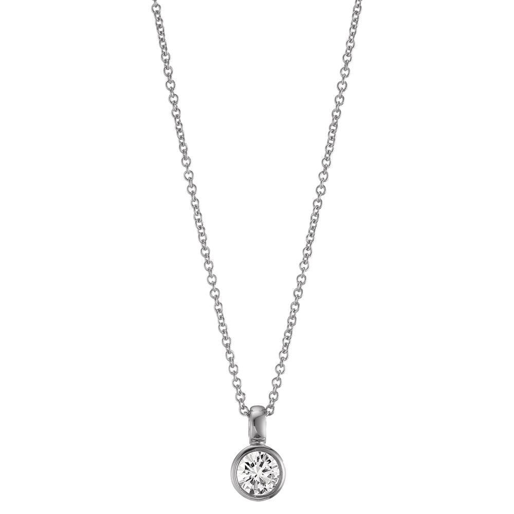 Collier 750/18K witgoud Diamant 0.10 ct, w-si 40-42 cm