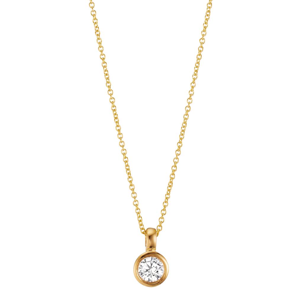 Collier 750/18K geel goud Diamant 0.15 ct, w-si 40-42 cm