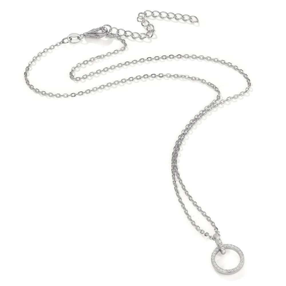 Collier met hanger Zilver Zirkonia Gerhodineerd 40-45 cm