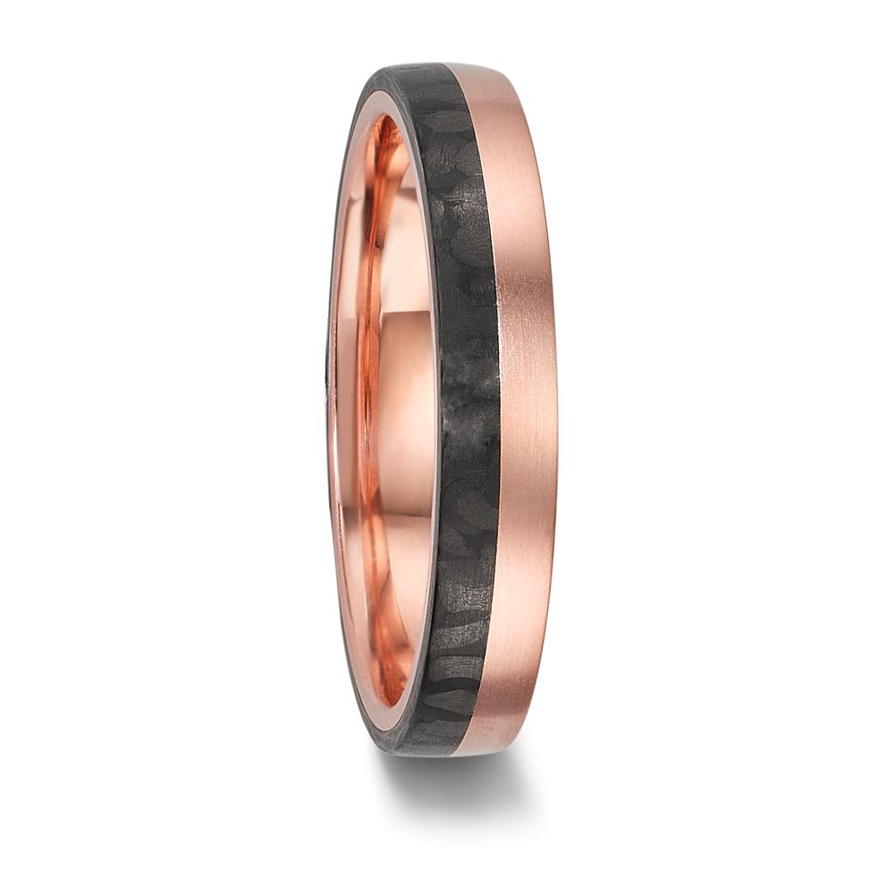 Partnerring 750/18 krt rood goud, Carbon