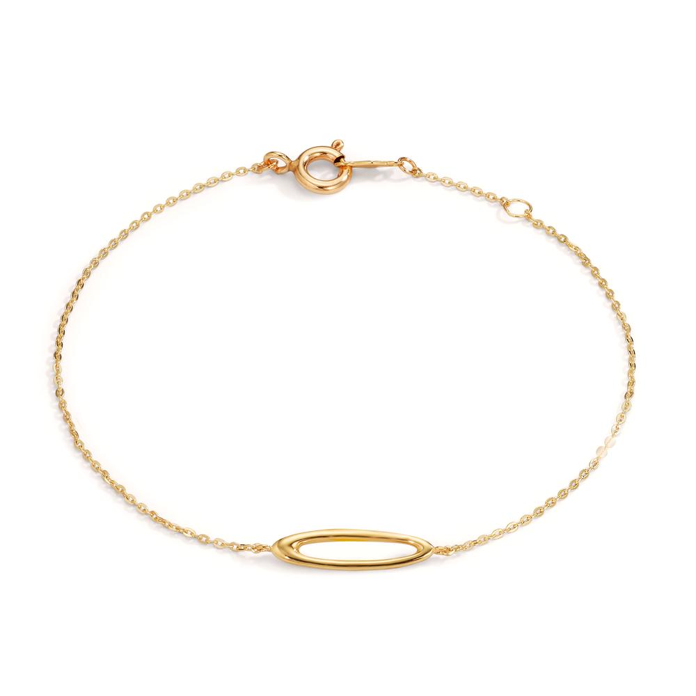 Armband 375/9 krt geel goud 16-18 cm