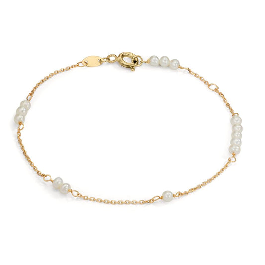 Armband 375/9 krt geel goud zoetwater Parel 16-18.5 cm