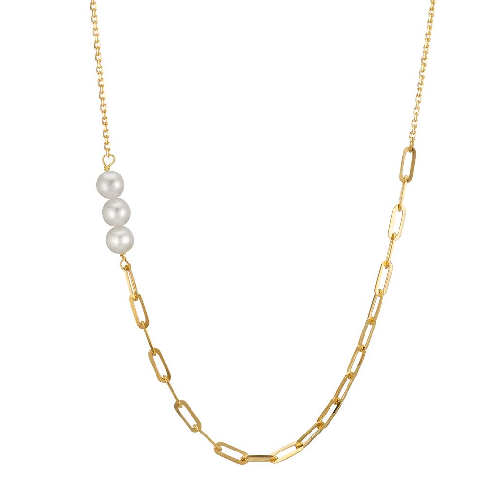 Collier 375/9 krt geel goud zoetwater Parel 42 cm