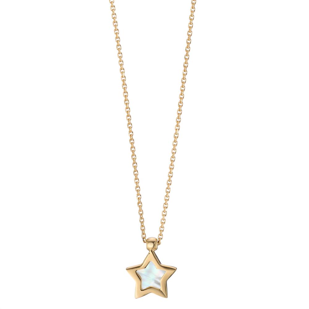 Collier 585/14K geel goud Parelmoer Ster 39-42 cm