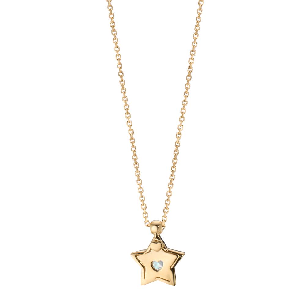 Collier 585/14K geel goud Parelmoer Ster 39-42 cm